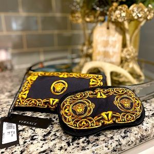 Authentic 100% Silk Versace Sleep Mask and Case